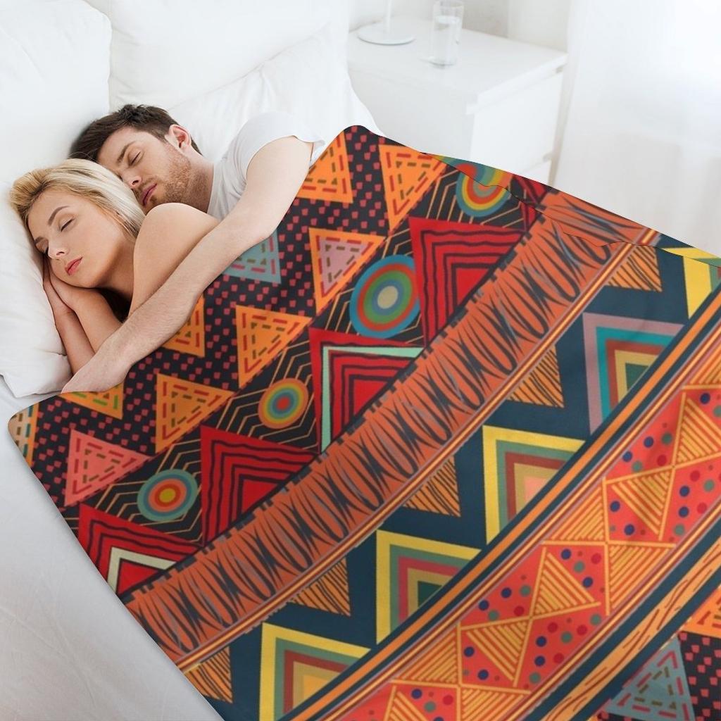 Tribal Ethnic (earth colors) Throw Blanket Camping Fashion Sofas anime Vintage Blankets
