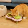 Stable Ceramic Cat Bowl Anti-slip Pet Neck Protection Bowl Pet Supplies Cat Double Bowl Multi-Pet
