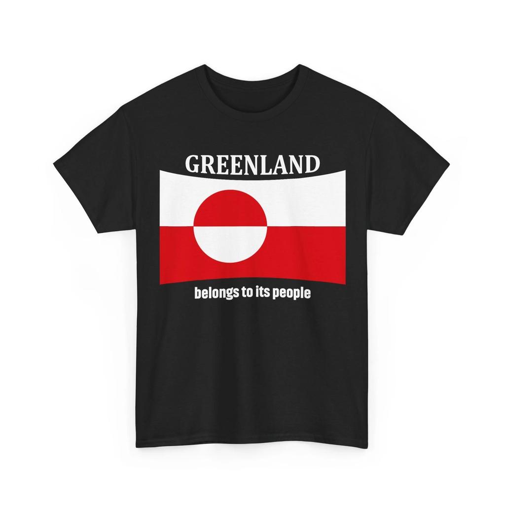 Greenland Flag, Belongs to its People, Independence Message T-Shirt