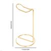 Metallic Iron Headphone Stand Polished Surface Stable Non-Slip Base Ideal for Audio Enthusiast Studio Office Use