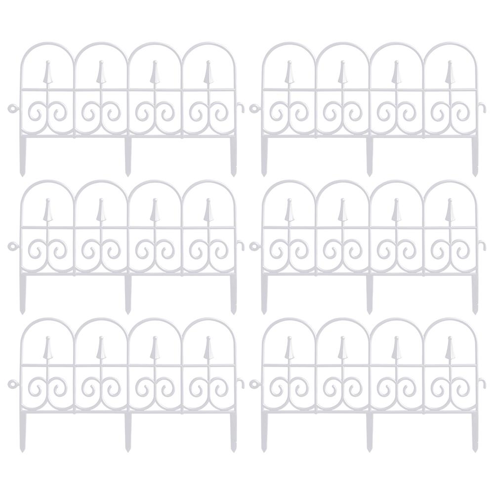 Декоративная вставка для садового забора, 6 шт., нержавеющий пластиковый садовый забор, окантовка газона, клумбы