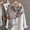 Autumn/Winter Warm Pashmina Scarf Luxury Tassel Shawl Women's Imitation Cashmere Thickened Warps Coldproof Windproof Blanket