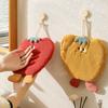 Cartoon Hanging Hand Towel Soft Absorbent Cleaning Cloth Coral Velvet Kitchen Bathroom Absorbent Towel Quick Drying Handkerchief