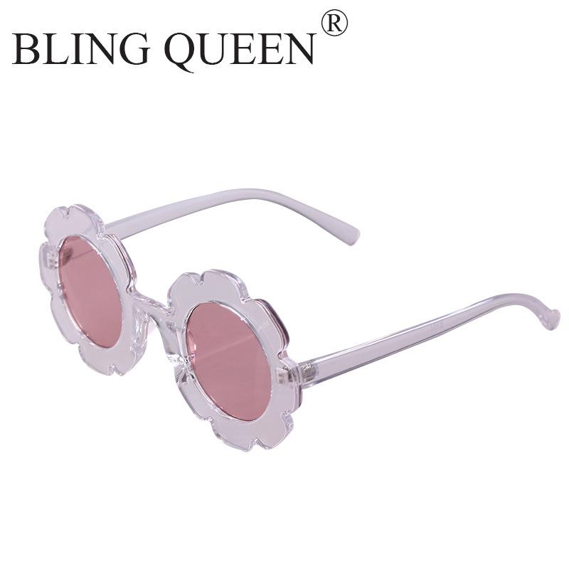 Модные милые детские солнцезащитные очки с подсолнухом, детские очки, удобные цветочные очки B104