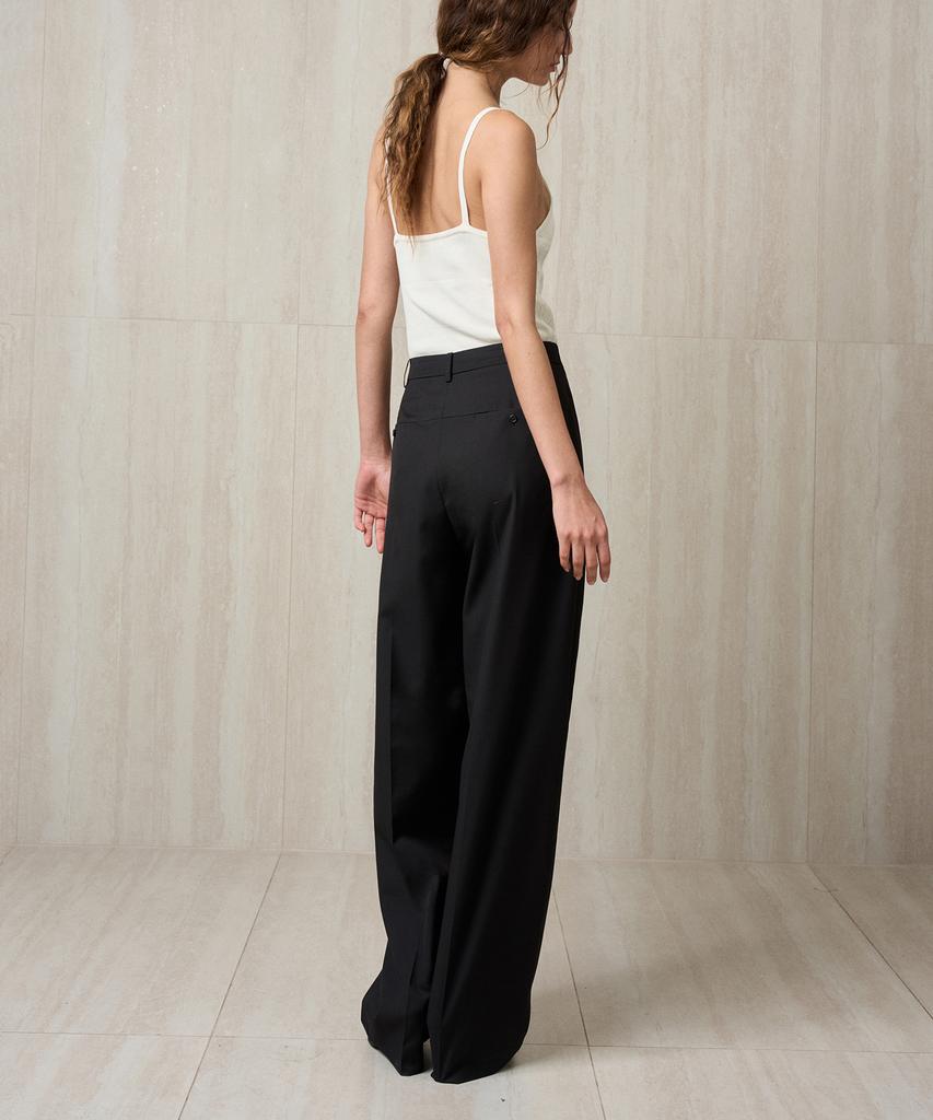 RE RHEE Pintucked Balloon Trousers Black