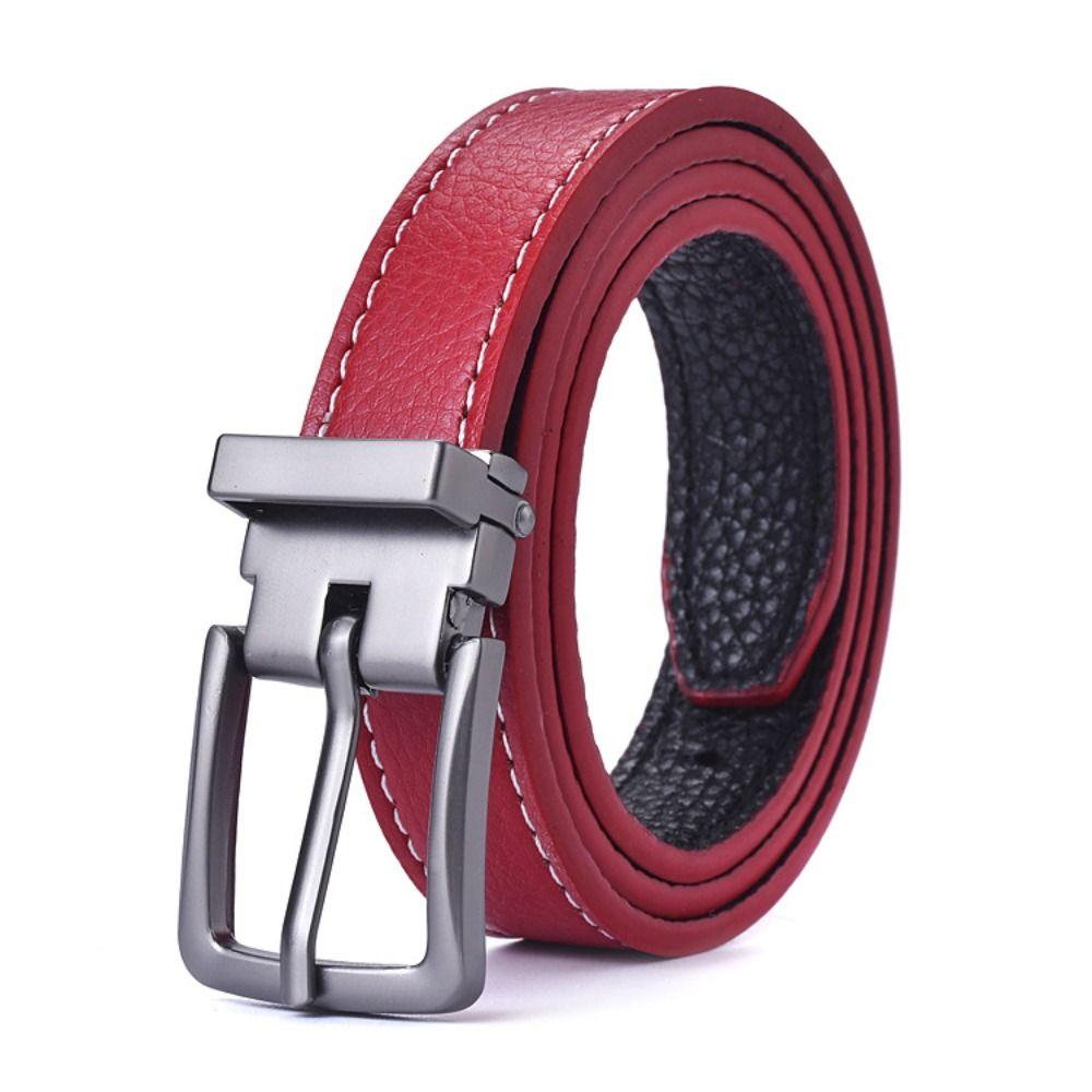 Design Retro Casual Children Leather Belt Thin Waist Strap Pin Buckle Waistband Trouser Dress Belts