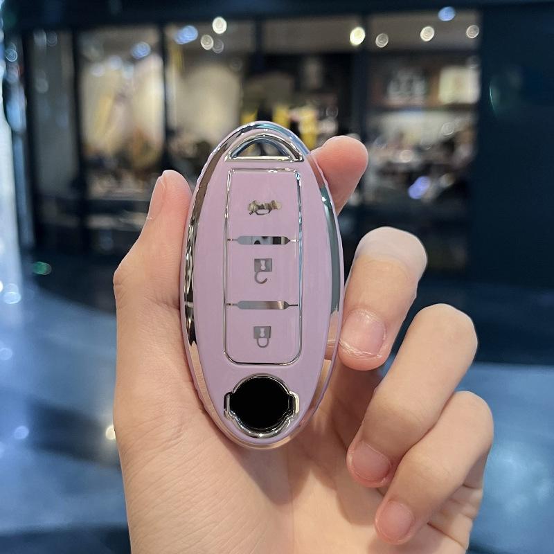 3/4/5 Buttons Silver Edge For Nissan Tiida Pathfinder Note Qashqai X-Trail T31 T32 Juke J10 J11 Kicks Car Key Cover Case Shell