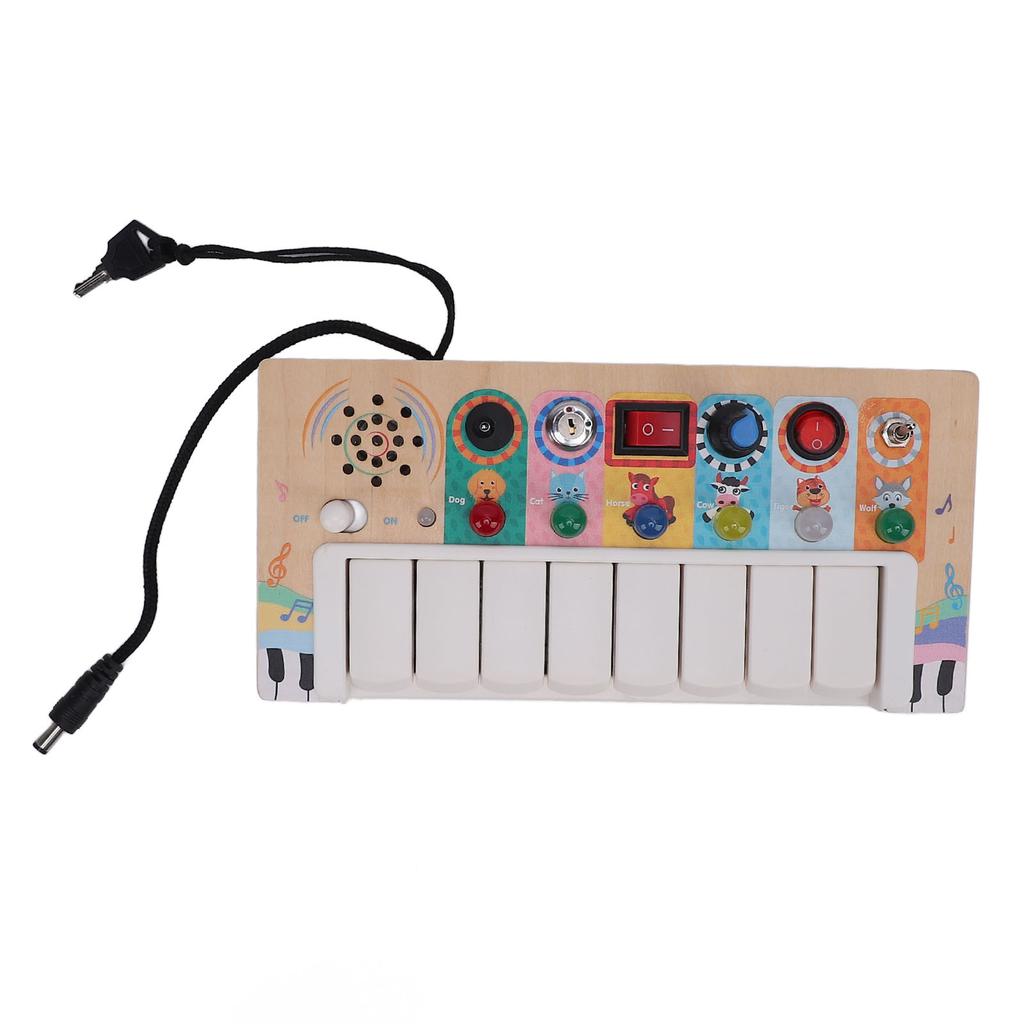 Электронная доска-игрушка для малышей Многофункциональная деревянная доска для практики игры на пианино для раннего развития Да