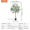 Artificial Eucalyptus Tree, 1.8 m Tall Faux Plant, Secure PE Material & Anti-Tip Tilt Protection Low-Maintenance Plant, Lifelike Green Fake Potted