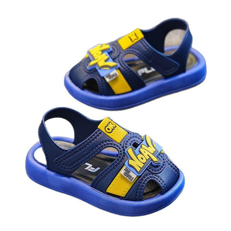 Детские тапочки Летняя детская обувь Пляжная обувь Нескользящие мягкие детские сандалии с рисунком