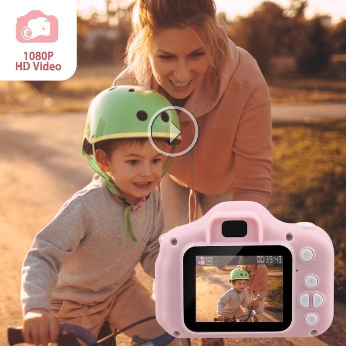 Appareil photo numérique - ALLONSCD - Kids Camera - 12MP - 1080p - 32Go - Rose