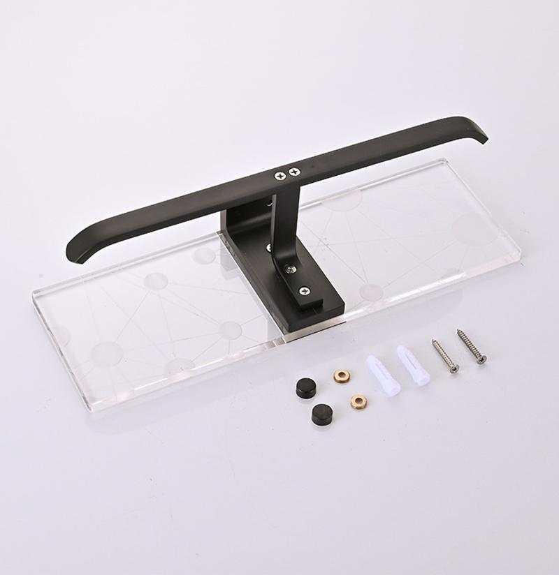 Brushed gold/Black Bathroom Paper Roll Holder Aluminum Wall-mounted Toilet Paper Rack Phone Holder Tissue Holder Acrylic Shelf