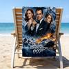 Ultra-Soft Beach Towel with 007 James Bond Theme,Ideal for Pool - Camping, Diving - Perfect Travel Essential, Vibrant Beach Towel.