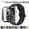 Ремешок-чехол 2в1 для Apple Watch 46 мм 44 мм 41 мм 41 мм 40 мм 38 мм 42 мм Чехол со стеклом для часов+Силиконовый браслет iwatch Series 11 10 9 8 7 6 5 4 SE3