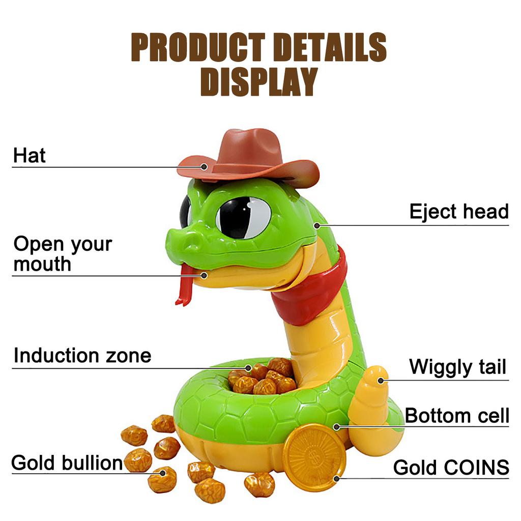 Electric Tricky and Scary Rattlesnake Toys Tricky Horror Decompression Snake