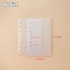 10Pcs A4 A5 A6 A7 Inner Paper Separator Matte Binder Organizer Baffle  For Binder Planner