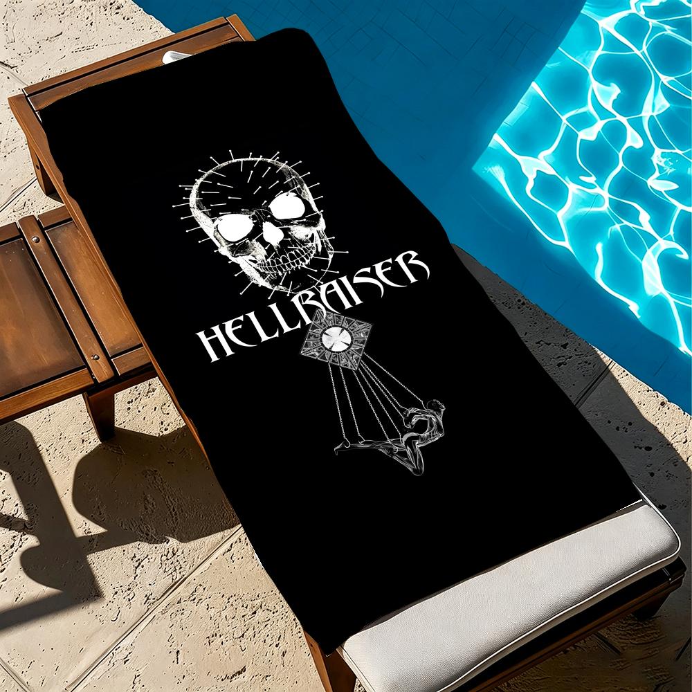 H-Hellraisers Полотенце Микрофибра Пляжное Полотенце, Быстросохнущее, Без Песка, Ультратонкое Волокно, Супер Мягкое.
