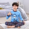 Winter Kids Long Sleeve O Neck T Shirt Pants Set Casual Baggy 2pcs Suit Cotton Cartoon Thermal Underwear