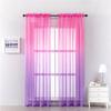 Современные градиентные цветные оконные тюлевые шторы для гостиной, спальни, занавески из органзы, вуали, украшения отеля, синие прозрачные шторы