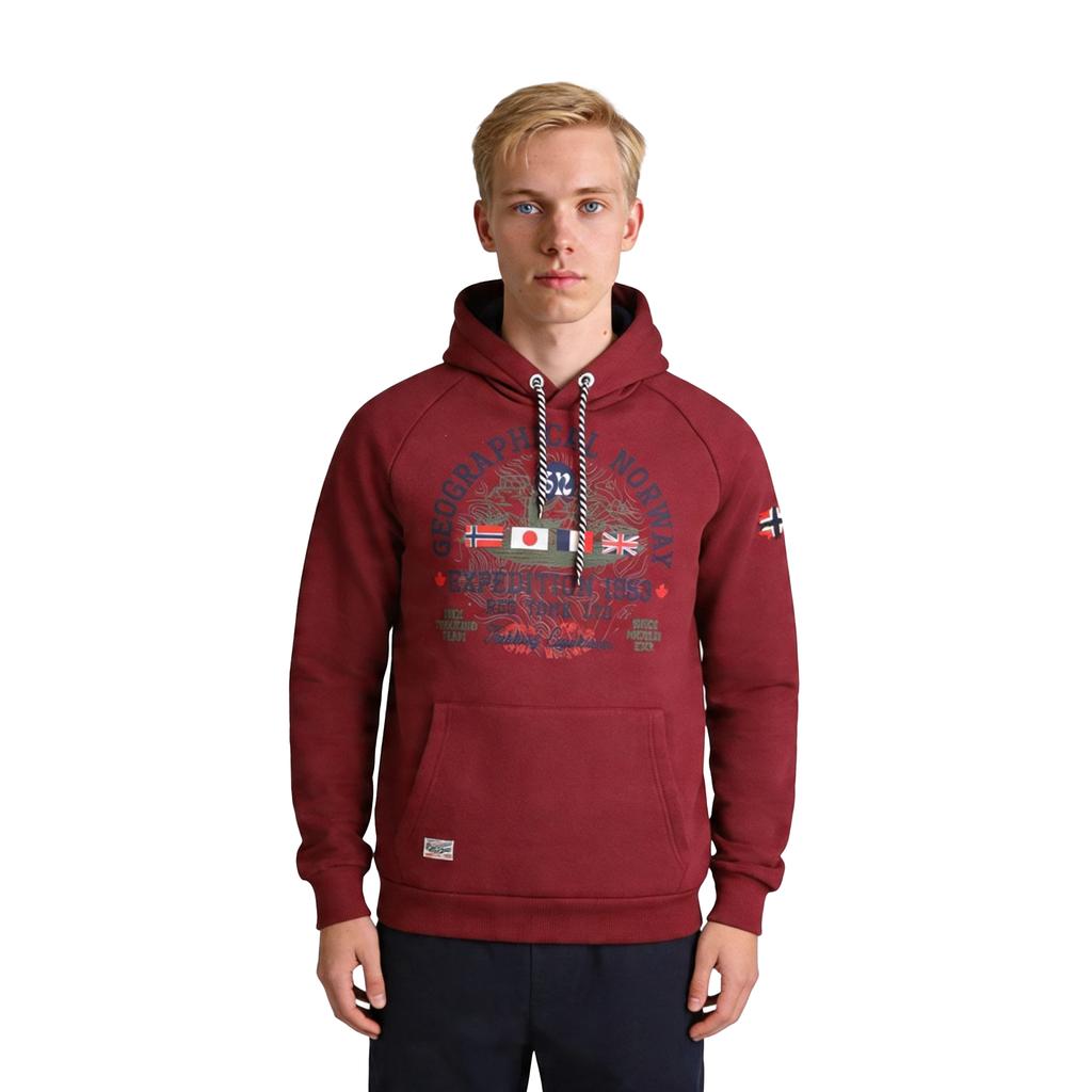 Bluza Geographical Norway GEXPE BURGUNDY DB MEN 100 bordowy męska (WZ3006H/GN-Burgundy)