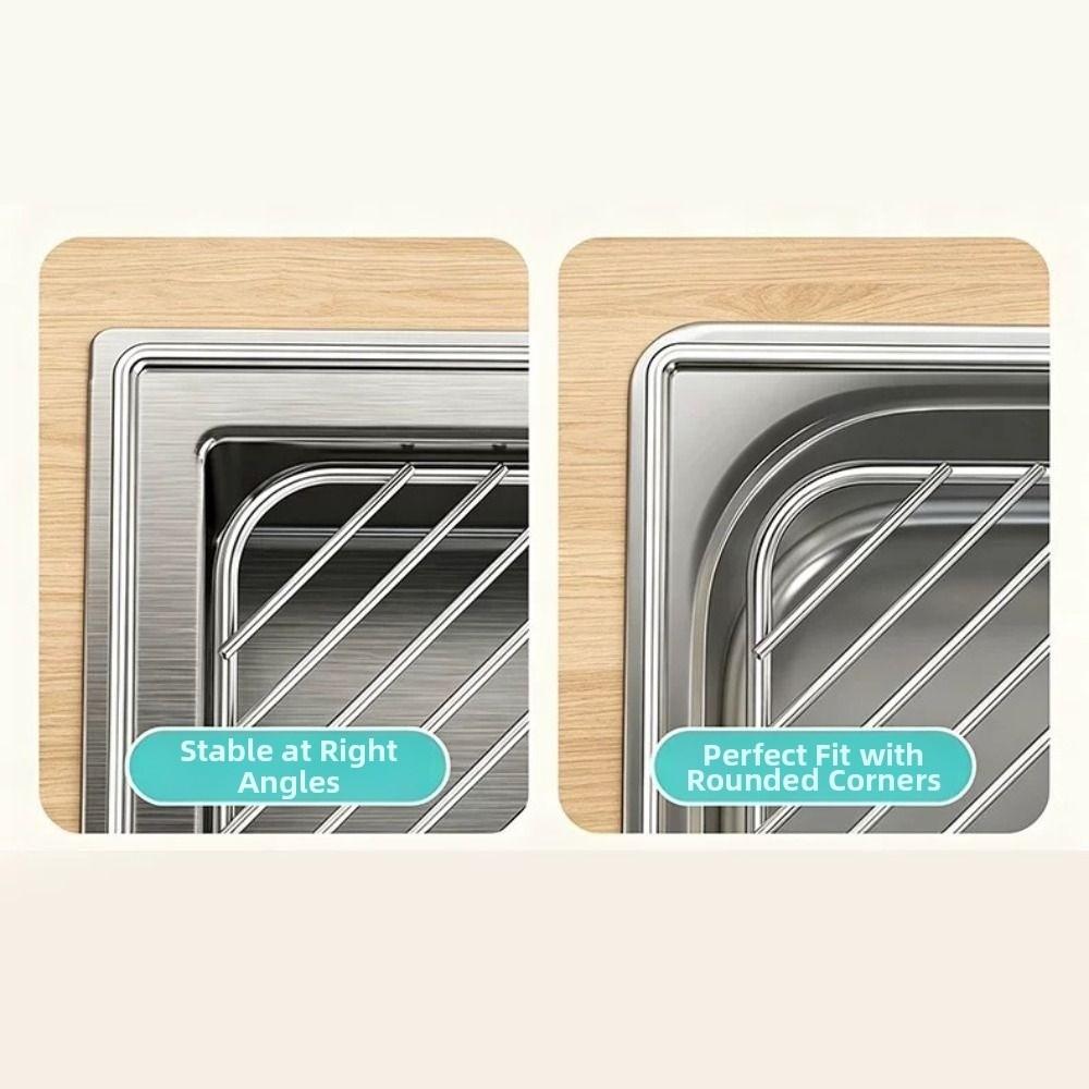 Anti-rust Sink Corner Rack Stainless Steel Sink Storage Holder Dish Drying Rack Laundry Room