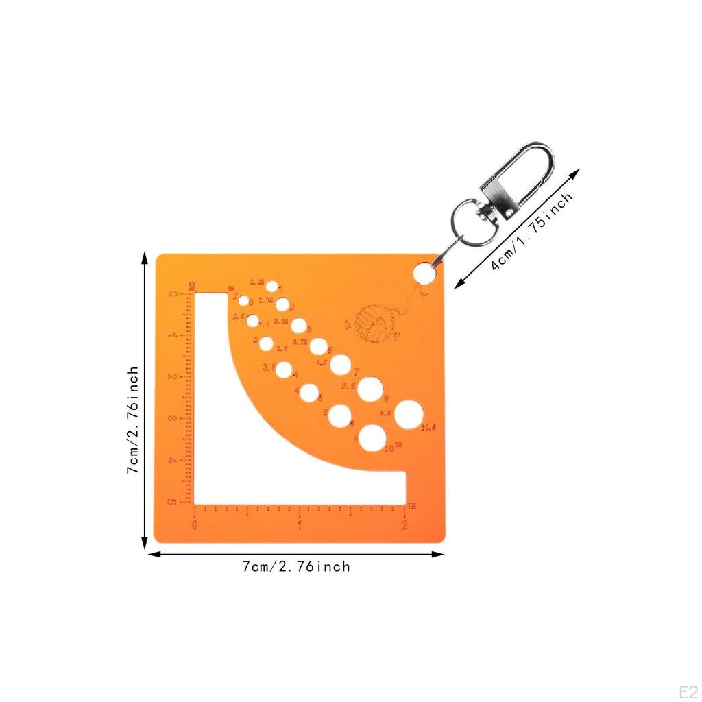 Knitting Pin Gauge Ruler, Sweater Measuring Measure Tool for Crocheting