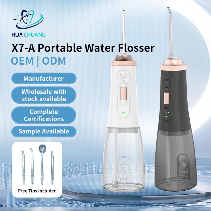 X7 Оральный ирригатор для зубов УФ-ионная нить для чистки зубов IPX7 Водонепроницаемый 4 режима Удаление зубного камня Инструмент для ухода за полостью рта Путешествия