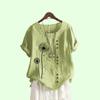 Fashion Print Blouses Women Casual Short Sleevetop Summer Round Collar Loose Plus Size T-shirt