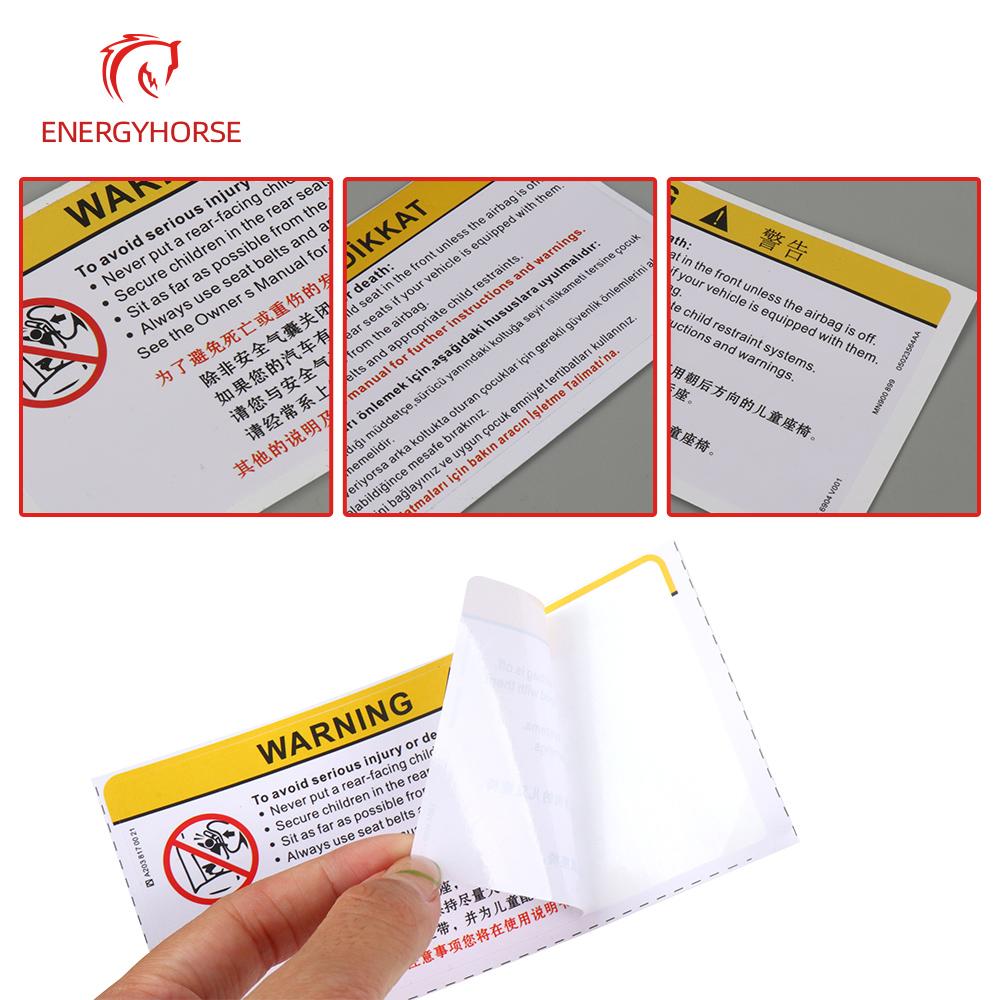 For Car Sun Visor Makeup Mirror Sticker Airbag Sticker Safety Warning Sticker Warning Board StickerWindshield Sunshades 1