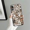 Чехол для телефона Funda для Apple iPhone 17 Pro Max 15 Pro 7 8 11 16 14 12 XR XS MAX Air 13 Леопардовый принт Арт с отпечатками губ