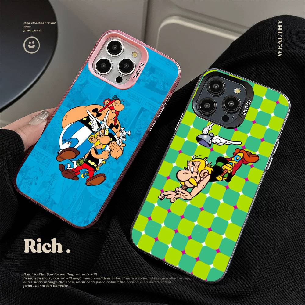 Чехол для телефона A-Asterix Y-O-Obelix для iPhone 16 15 14 13 12 11 17 Pro MAX Plus Pro Матовый Ударопрочный Чехол