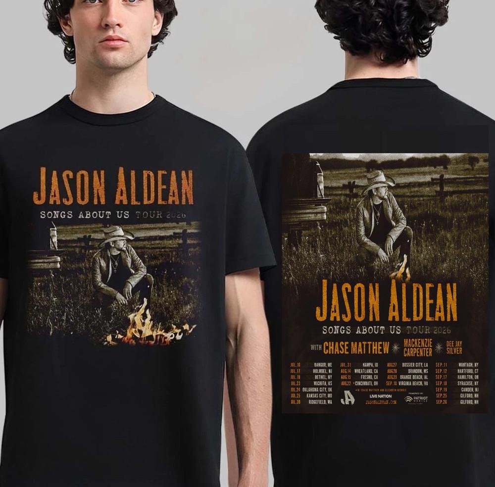 Jason Aldean Songs About Us Tour 2026 North America T shirt Unisex T-Shirt
