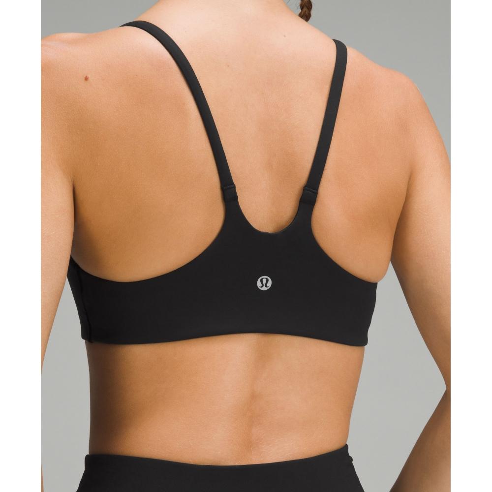 Lululemon Wunder TrAin StrAppy RAcer BrA  Легкая поддержка  A B Чашка ЧЕРНЫЙ