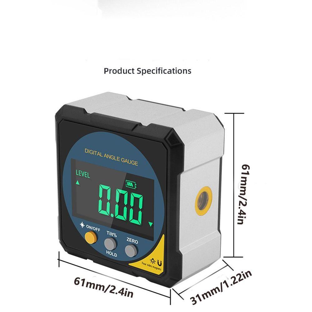 4 Sides Magnet Laser Angle Ruler Magnet Tilt Inclinometer Digital Protractor Measuring Tool