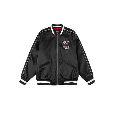 Vans Куртка-бомбер на молнии из легкого хлопка, унисекс, знак Зодиака Лошадь, Черная VN000THSBLK