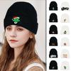 Christmas Geek New Line Velvet Hat Knitted Hat Winter Anti-freeze Sun Hat Printed Green Hat
