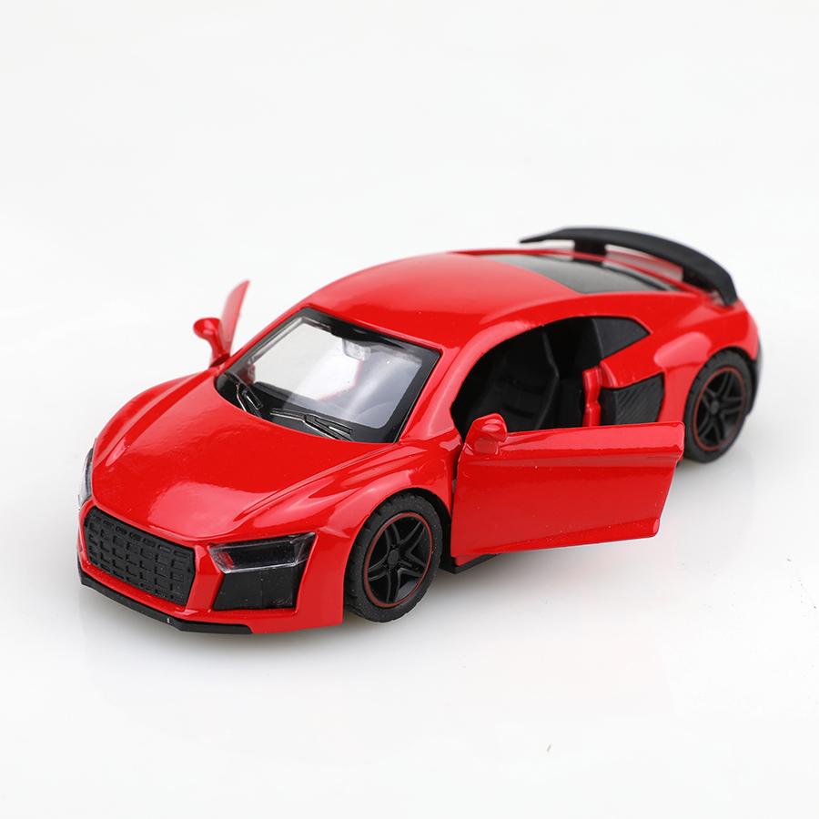 (Упакованный)1:43 R8 Гоночный автомобиль, Модель автомобиля из сплава, Симулированное транспортное средство, Детский автомобиль из сплава, Модель игрушки для мальчика, Украшения для автомобиля