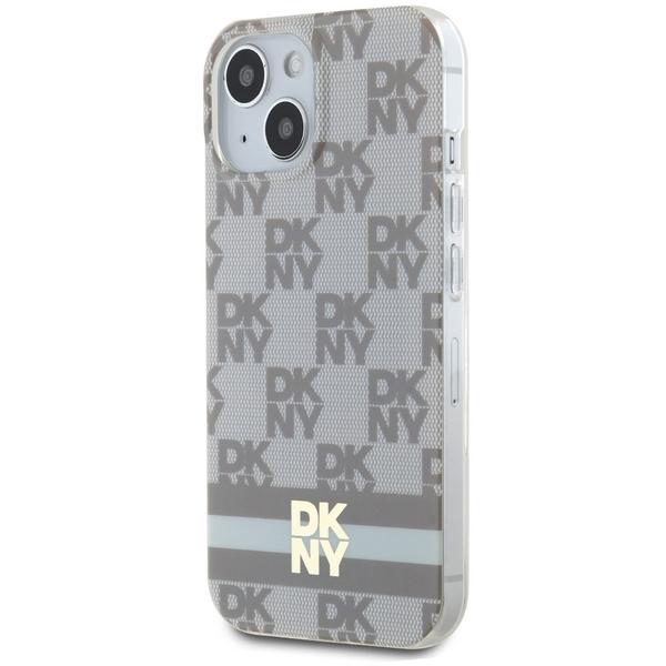 Dkny Dkhmp14Shcptse Iphone 14 / 15 / 136.1 Beige Hardcase Iml Checkered Mono Pattern & Printed Stripes Magsafe