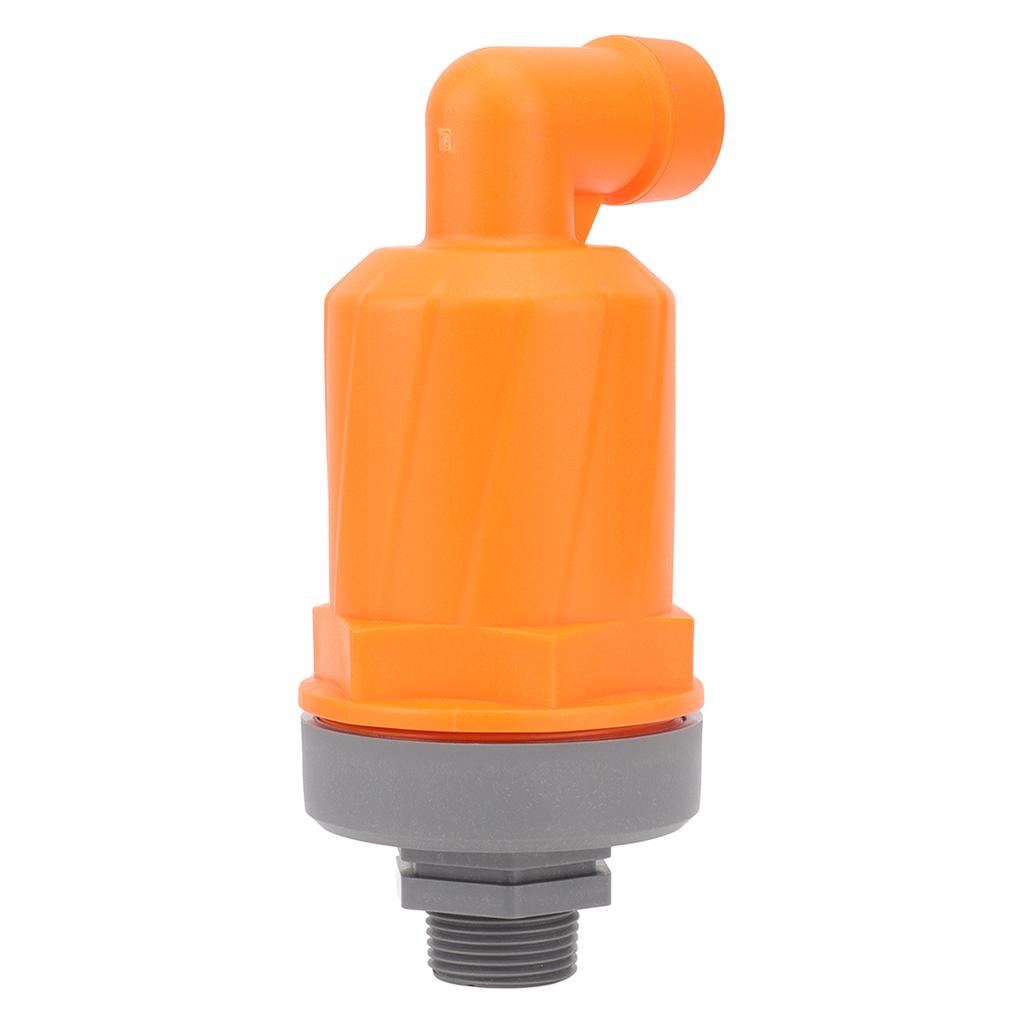 Orange Automatic Air Vent Valve High Hardness Great Flowing Rate PP Exhaust Vent Valve Top G1 2 Bottom G1 Compound Type