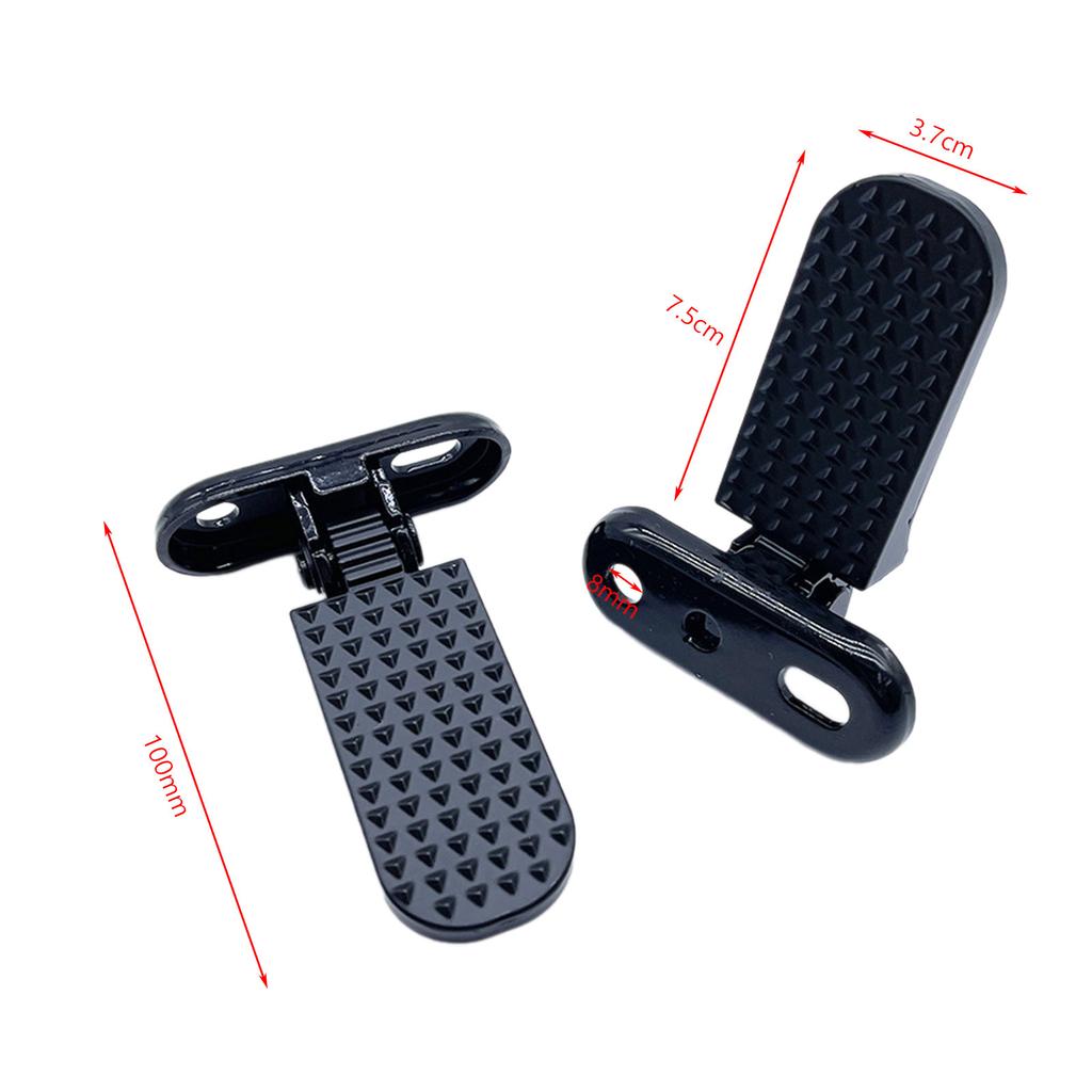 2Pcs Electric Bike Rear Pedal Foot Plates Pedals for Motorcycle Electric Bicycle BMX Bike Folding Footrests Non Slip Foot Pegs