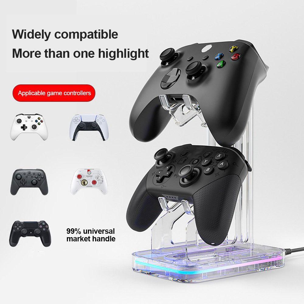 Аксессуары Универсальная подставка для игрового контроллера RGB Прочный держатель для гарнитуры Противоскользящая стойка-дисплей для PS4/ PS5/ Xbox ONE/Switch