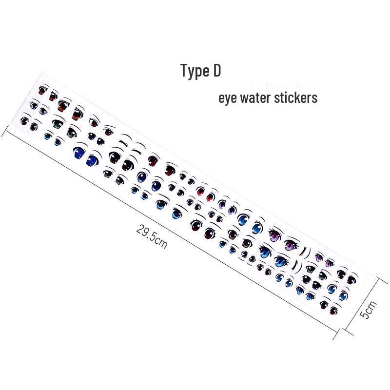 Cartoon Anime Eye Decals for Q Version Clay Doll Figurines
