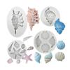 Silicone Baking Molds Marine Animals Shape Fondant Moulds Cake Mould Baking Tool Chocolate Mold Baking Accessories