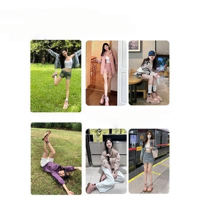 Женские ботинки Мартина весенне-осенние на высокой подошве розовые маленькие короткие ботинки