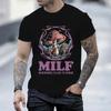 Summer Vintage Men's T-shirt Streetshirt MILF Mushrooms I'd-Like To Forage Funny Mushrooms T-shirt for Men Short Sleeve Clothing