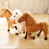 Cartoon Simulation White Black Horse Stuffed Children Plush Toy Pony Doll Christmas Birthday Gift