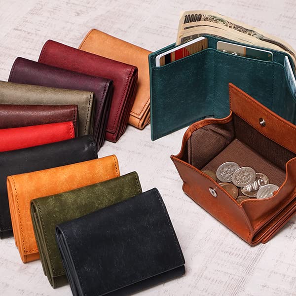 Кошелек Trifold Wallet Box Type Coin Case Wallet Популярный бренд Boosters Pueblo Leather Thin Trifold Wallet Mini Wallet Hortensia [Boosters] Men's