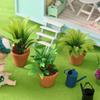 Mini Potted Plant 1:12 Dollhouse Miniature Tree Potted Plant Green Plant Decor