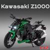 1:12 Модели Мотоциклов Kawasaki Z1000 Zx-10R Музыка Свет Миниатюрные Модели Амортизация Гоночный Мотоцикл Подарки для Мальчиков