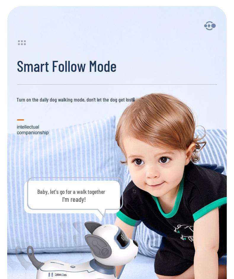 Интерактивная умная игрушка-робот-собака для детей - Двигается, танцует и развлекает